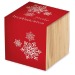 Cubo de madera para escritorio de Navidad - Diseño estándar - Abeto - sin grabado láser regalo de empresa