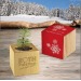 Miniature du produit Pot cube bois de bureau de Noël - Design standard - Epicéa - sans gravure laser 3
