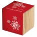 Pot cube bois de bureau de Noël - Design standard - Epicéa - sans gravure laser cadeau d’entreprise