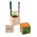 Pot cube bois de bureau de Noël - Epicéa - Epicéa bedrijfs cadeau