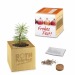 Pot cube bois Maxi de Noël - Epicéa - Epicéa, décoration et objet de Noël publicitaire