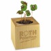 Pot cube bois Mini - Design standard - Trèfle à 4 feuilles, trèfle à 4 feuilles reclame