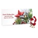 Tarjeta de felicitación con puzzle de madera y fieltro - 4/0 tarjeta de Papá Noel impresa regalo de empresa