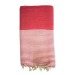 Fouta Nid d'abeille rayée recyclée 200x100cm , Fouta publicitaire