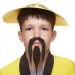 Moustache Chinois longue enfant - Noir brillant, accessoire de fête et de déguisement publicitaire