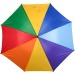 Parapluie automatique arc-en-ciel en bois 23 en polyester 190T cadeau d’entreprise