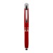 Stylo à bille en aluminium et métal avec lumière et touch screen, stylo lampe publicitaire