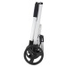 chariot shopping pliable alu gain de place 39l, poussette à marché ou cabas à roulettes publicitaire
