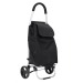 chariot shopping pliable alu gain de place 39l, poussette à marché ou cabas à roulettes publicitaire