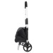 chariot shopping pliable alu gain de place 39l, poussette à marché ou cabas à roulettes publicitaire