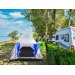 Tente de camping avec toit igloo pour 4 personnes, tente de camping publicitaire