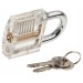 Cadenas à empiècement transparent 50mm, anti-effraction, cadenas publicitaire