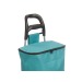chariot thermique 32l turquoise, poussette à marché ou cabas à roulettes publicitaire