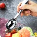 Cuillère à glace en métal Luxy 17cm, cuillère à glace publicitaire