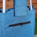 Chariot de courses avec sac, bleu, 40 l, poussette à marché ou cabas à roulettes publicitaire