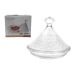 Sucrier, récipient en verre à motif floral 12,5x12 cadeau d’entreprise