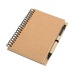 70-page recycled spiral notepad with biodegradable hard cover pen, notepad made of recycled paper promotional
