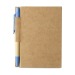 Bloc de notas con mini bolígrafo reciclado Cartopad, cuaderno con bolígrafo publicidad