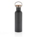 Botella de acero inoxidable de 700 ml con tapa de bambú, botella publicidad