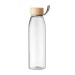 50cl Glasflasche mit aufgesetztem Bambusdeckel, Glasflasche Werbung