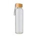 Miniatura del producto Botella de vidrio de 60cl con tapón de bambú y correa 2