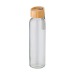 Miniatura del producto Botella de vidrio de 60cl con tapón de bambú y correa 0