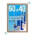 Cadre affichage Clic-clac mural 60x40cm bois/hêtre cadeau d’entreprise