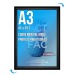 Cadre affichage Clic-clac mural A.3 noir cadeau d’entreprise
