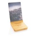 Cadre photo avec chargeur sans fil bambou, cadre photo publicitaire