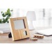 Bamboo photo frame with weather station, picture frame promotional