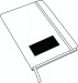 Carnet A5 blanc avec élastique de couleur à couverture rigide cadeau d’entreprise