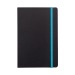 Schwarzes A5-Notizbuch mit farbigem Hardcover-Rand Geschäftsgeschenk