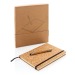 Cuaderno de corcho con bolígrafo de bambú, Objeto personalizado duradero y ecológico publicidad