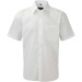 Camisa de popelina de manga corta para hombre de Russell Collection, Russell Textile publicidad