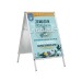 Chevalet trottoir Cadro-clic A1 gris alu cadeau d’entreprise