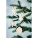 Décoration boule de Noël en bois, décoration de sapin de Noël publicitaire