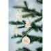 Décoration boule de Noël en bois, décoration de sapin de Noël publicitaire