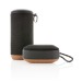 Enceinte liège 5W en tissu imperméable, Accessoire en liège publicitaire