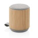 Miniaturansicht des Produkts Kabelloser 3W-Lautsprecher aus Bambus und Stoff 0