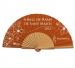 Natural wood fan with fabric, range promotional