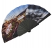 Plastic fan with fabric, range promotional