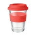 Mug en verre 350ml couvercle silicone, mug et gobelet à couvercle publicitaire