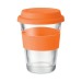 Mug en verre 350 ml Couvercle silicone, mug et gobelet à couvercle publicitaire