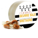 Grande boîte ronde en bois avec caramels au beurre salé cadeau d’entreprise