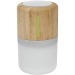 Haut-parleur Bluetooth® Aurea en bambou avec lumière, Enceinte en bois ou bambou publicitaire