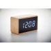 Horloge à LED en bambou, horloge écologique publicitaire