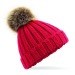 Product thumbnail Junior Faux Fur Pom Pom Chunky Beanie - Children's hat with pompon 2