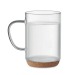 LISBO Tasse aus Glas Korkbasis Geschäftsgeschenk
