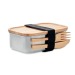 Miniatura del producto Lunchbox de promoción de metal y bambú con cubertería 0