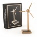 Miniatura del producto Mini turbina de viento de madera 17 cm de panel solar en la base 2